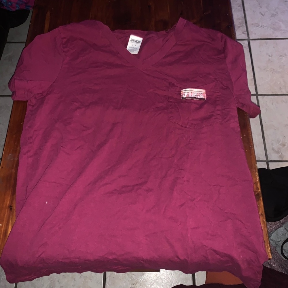 Short sleeve pink shirt